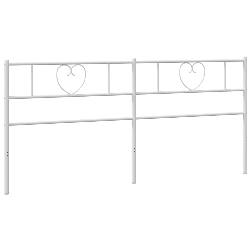 fehér fém fejtámla 193 cm (355549)