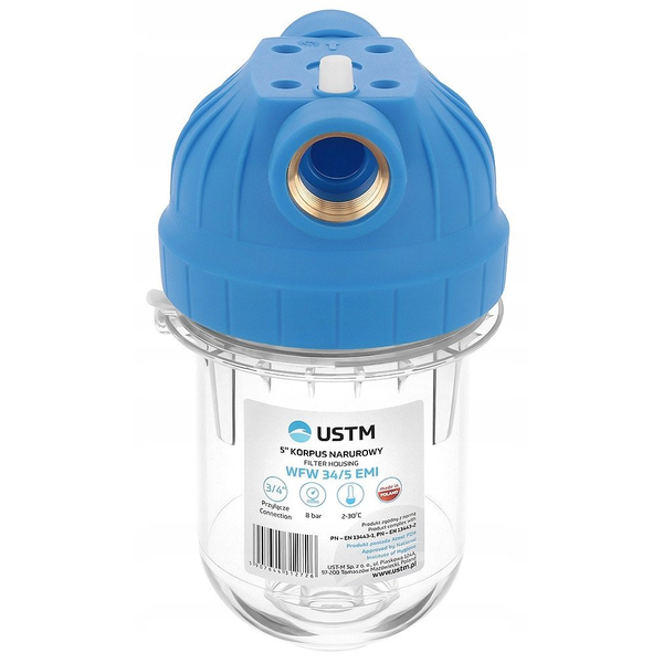 USTM korpus filtra 5" EMI podwójny oring 3/4" WFW34/5-EMI