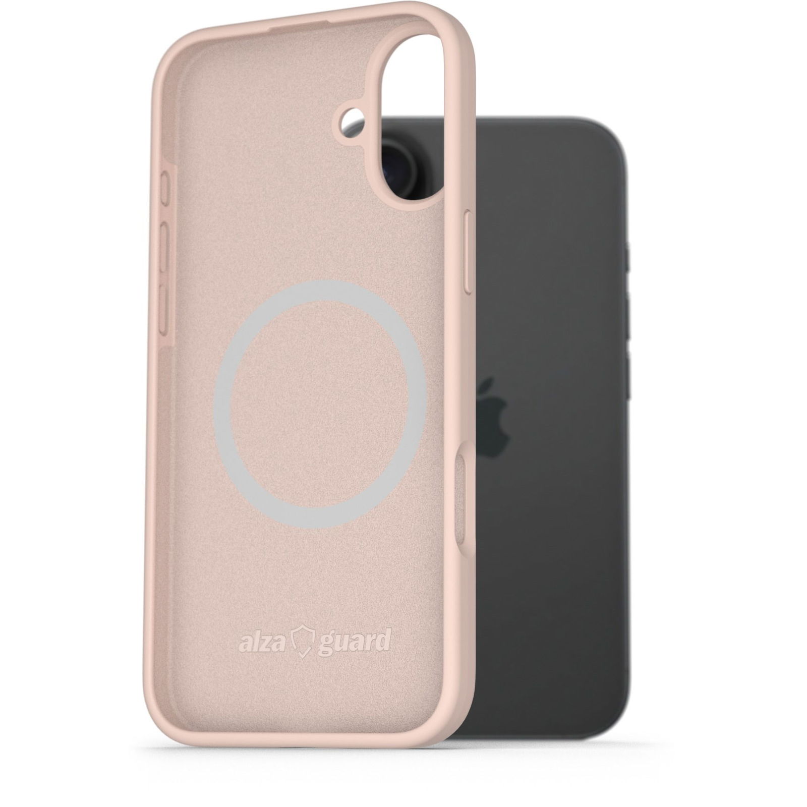 AlzaGuard iPhone 16 Plus Silicone Case Compatible with Magsafe rózsaszín tok (AGD-PCMS24P)