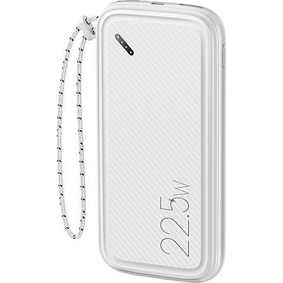 Usams PB56 10000 mAh бяла power bank с бързо зареждане