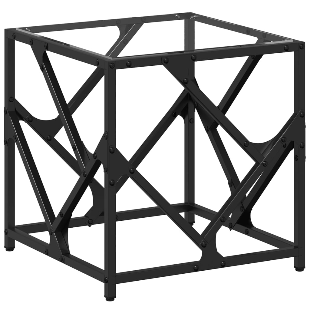 acél dohányzóasztal átlátszó üveglappal 40 x 40 x 41 cm (845990)