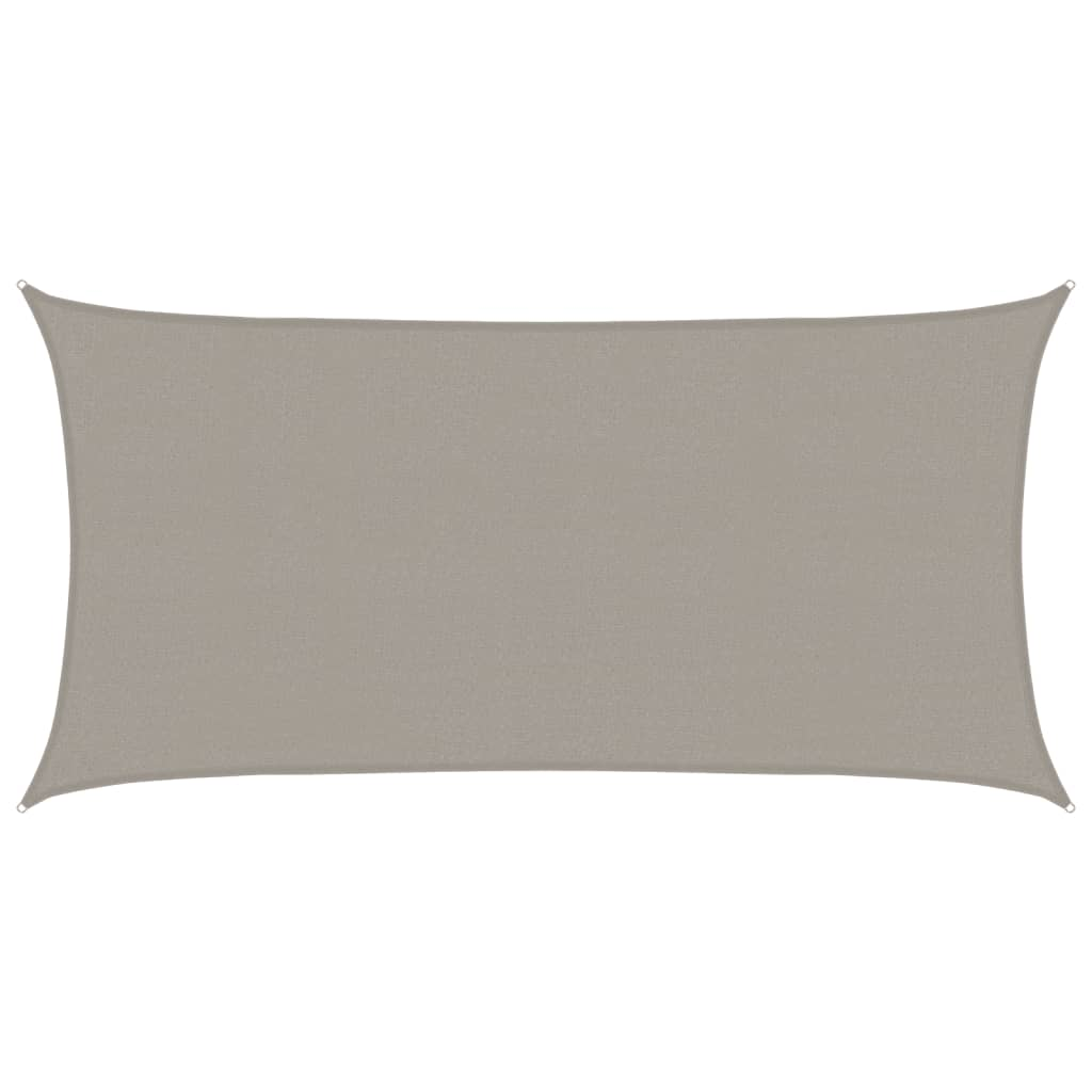 világosszürke négyszögletű HDPE napvitorla 160 g/m² 2x4 m (4001976)