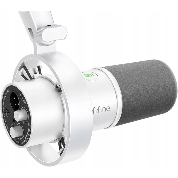 FIFINE K688W dinamikus kardioid mikrofon USB-C XLR fehér