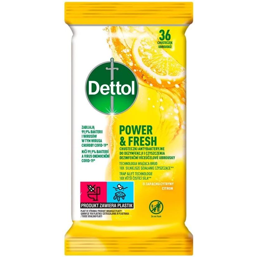 Dettol antibakteriális felülettisztító törlőkendő Citrom 36db (5900627107067) (5900627107067)