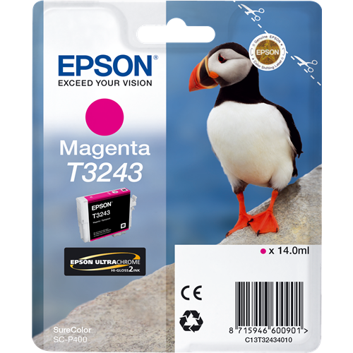 Epson T3243 blækpatron 1 stk Original Magenta