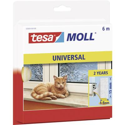 Tesa ablakszigetelő gumi, öntapadó szigetelő csík 6 m x 15 mm Tesamoll® 55604-100 (55604-100)