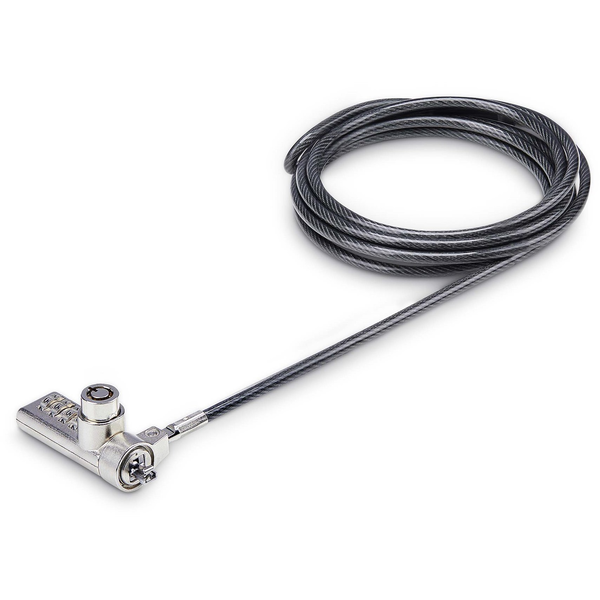 StarTech.com DUALKA10-LAPTOP-LOCK kabellås Sort, Stål 2 m
