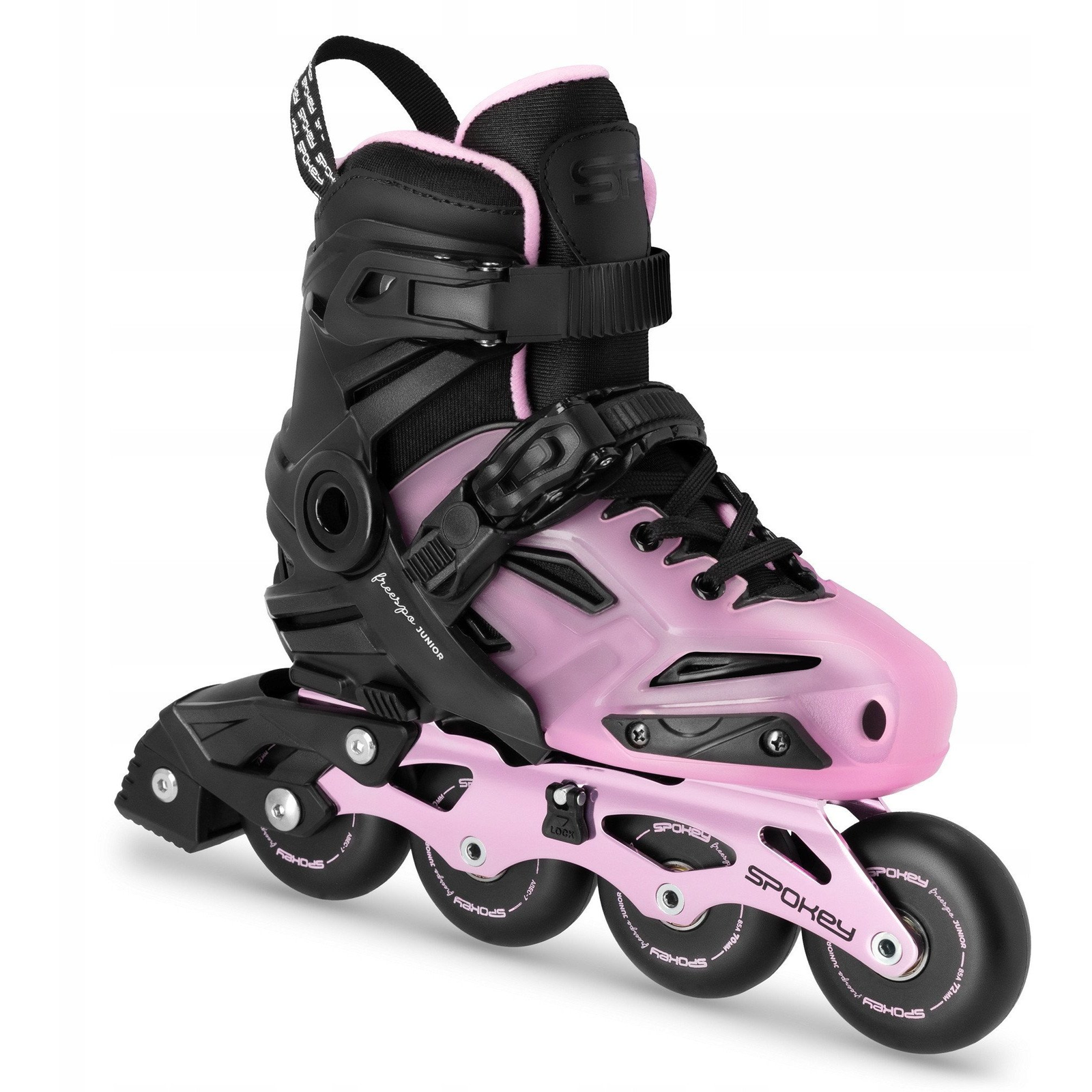 Rolki Spokey Freespo Junior rekreacyjne regulowane czarno-różowe r. 31-34