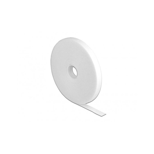 Delock Velcro fehér ragasztó szalag guriga Hx 10 m x Sz 13 mm