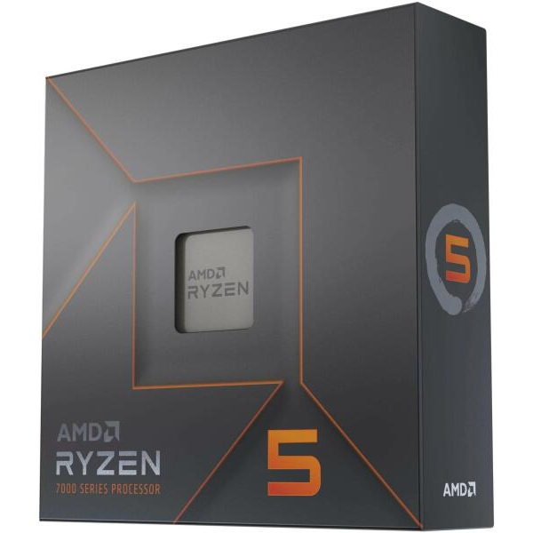 AMD CPU Desktop Ryzen 5 6C/12T 7600X (4.7/5.0GHz Boost,38MB,105W,AM5) box, with Radeon Graphics (100-100000593WOF)