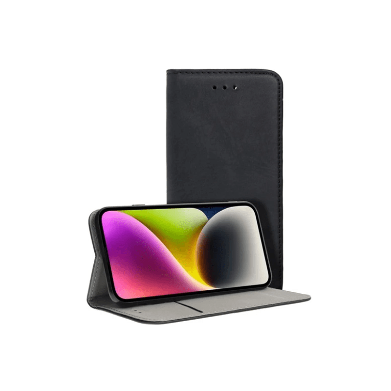 Gigapack Xiaomi Redmi 13C 5G bőr hatású fliptok fekete (GP-153913) (GP-153913)