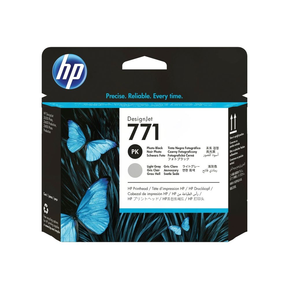 HP 771 - light gray, photo black - printhead (CE020A)