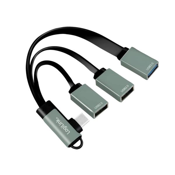 LogiLink UA0361 hub di interfaccia USB 3.2 Gen 1 (3.1 Gen 1) Type-C 5000 Mbit/s Argento