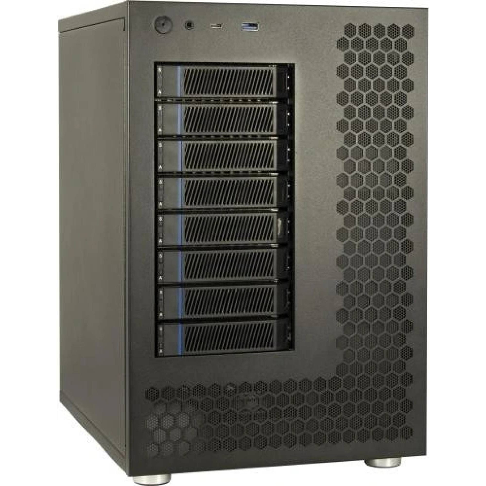 Inter-Tech NAS-8 NAS ház - Fekete (88887392)