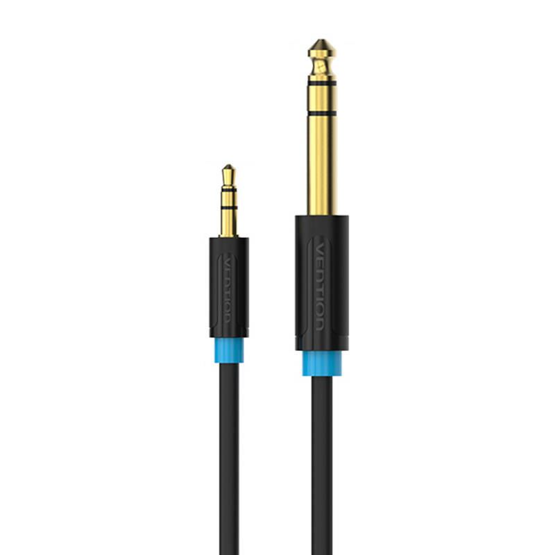 Audio kábel Vention BABBF 3,5mm TRS samec na 6,35mm samec 1m čierny (BABBF)
