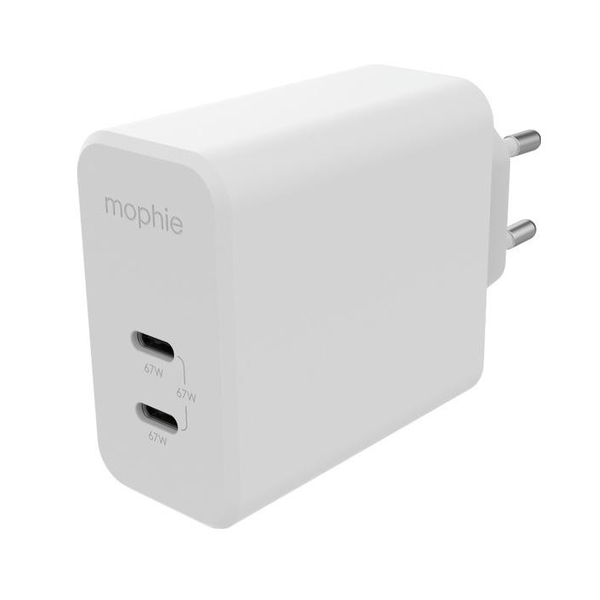 mophie 409909304 Caricabatterie per dispositivi mobili Computer portatile, Smartphone, Tablet Bianco AC Ricarica rapida Interno