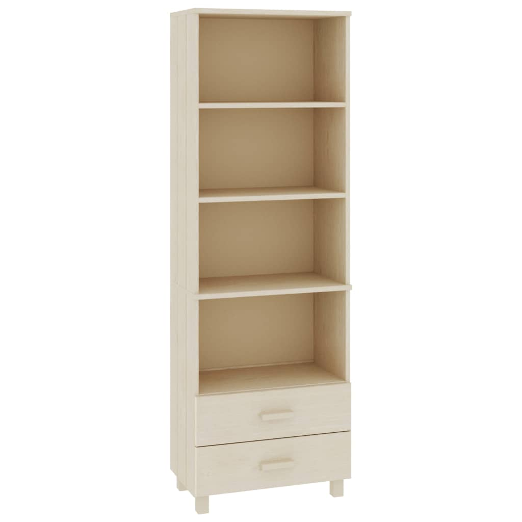 HAMAR mézbarna tömör fenyőfa tálalószekrény 60 x 35 x 180 cm (340488)