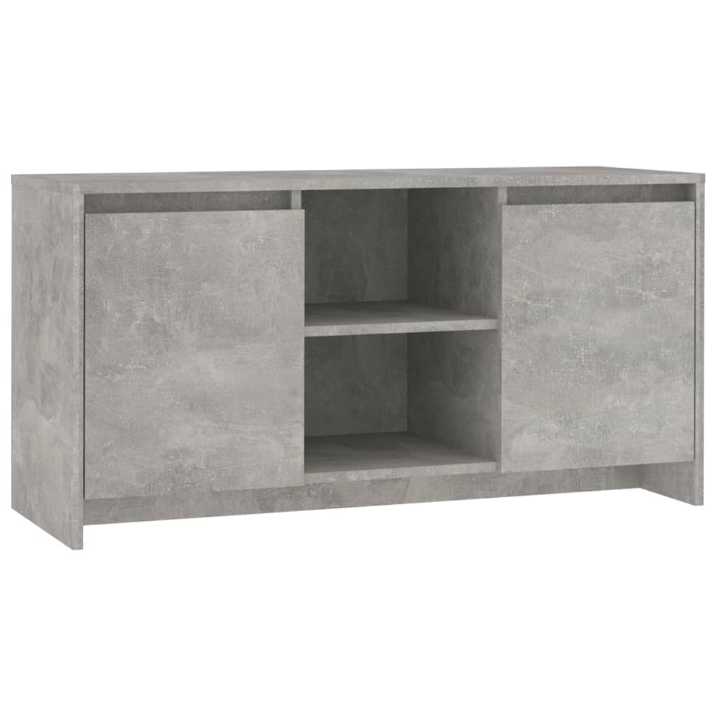betonszürke forgácslap TV-szekrény 102 x 37,5 x 52,5 cm (809795)