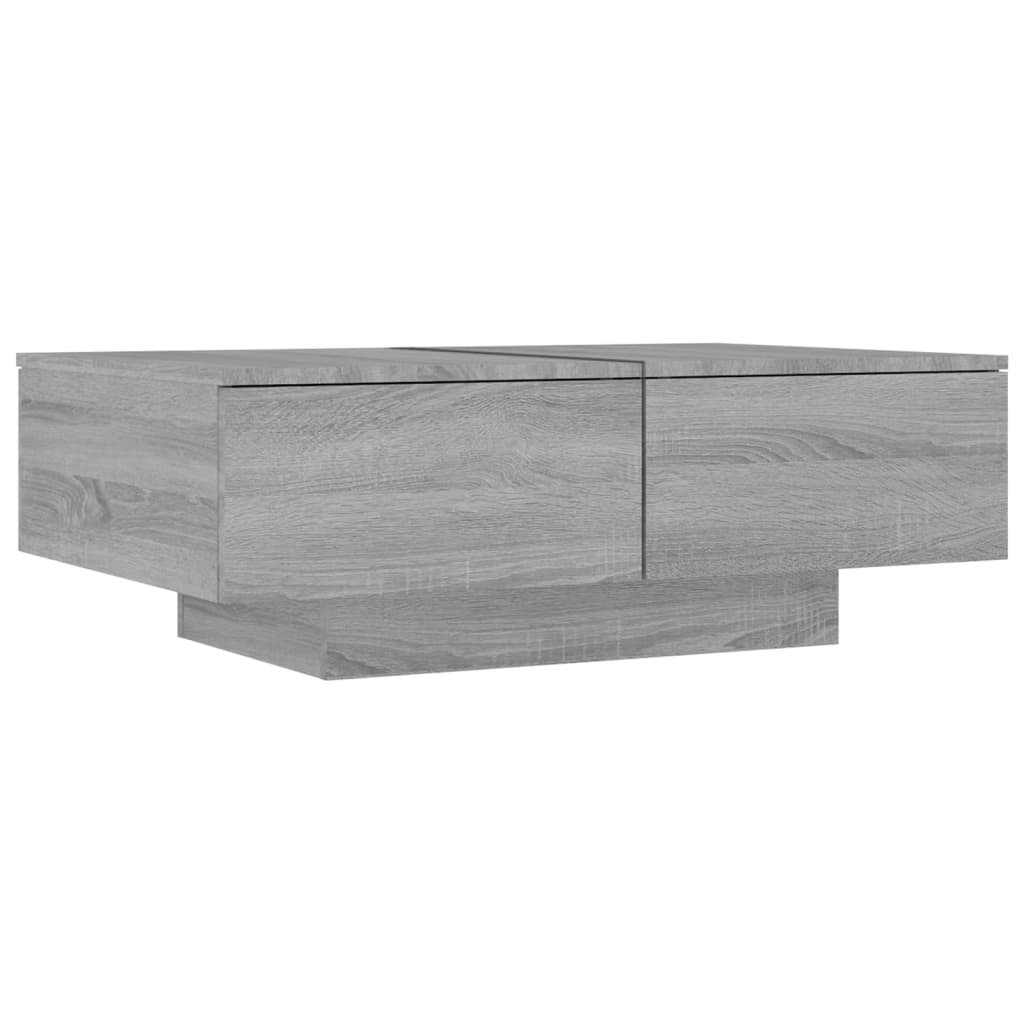 szürke sonoma színű szerelt fa dohányzóasztal 90 x 60 x 31 cm (815196)