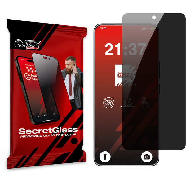 Matowe szkło prywatyzujące GrizzGlass SecretGlass do Honor X60 GT