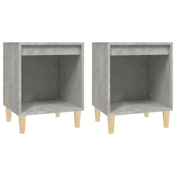 Комплект нощни шкафчета vidaXL, 2 бр, Бетонно сиво, 40x35x50 см, 13 Kg