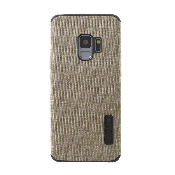 Szilikon telefonvédő (textil bevonat) VILÁGOSBARNA [Samsung Galaxy S9 (SM-G960)] (5996457781782)