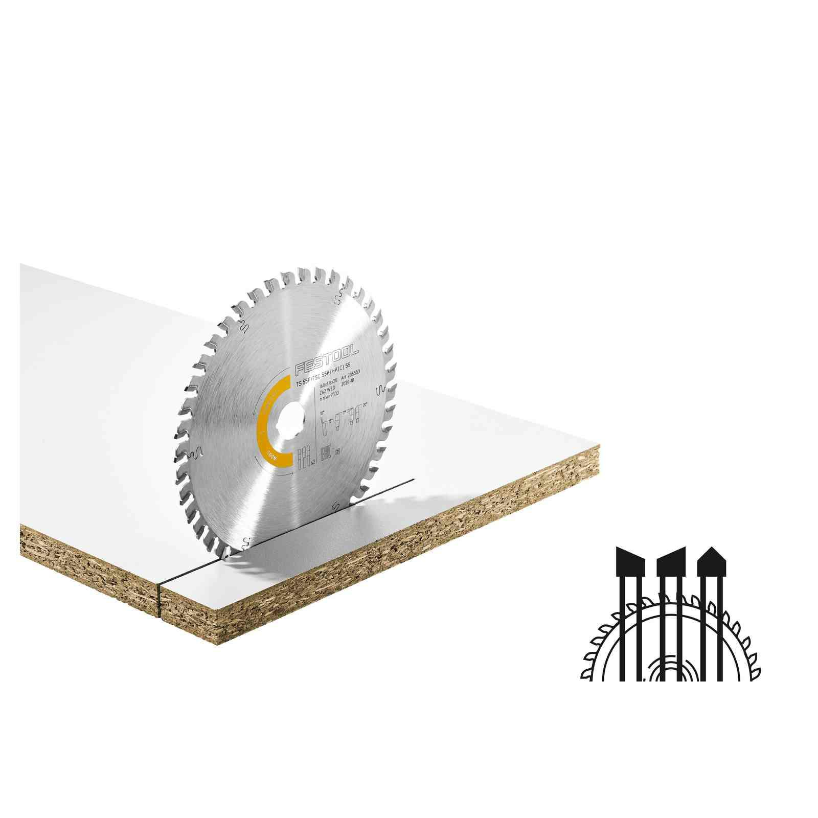 Festool Körfűrészlap WOOD FINE CUT HW 160x1,8x20 WD42 (205553)