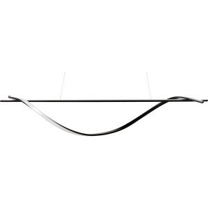 Lámpara De Techo Led De Metal Negro Hierro Forma De Espiral Glamour Moderno Bodri - Negro