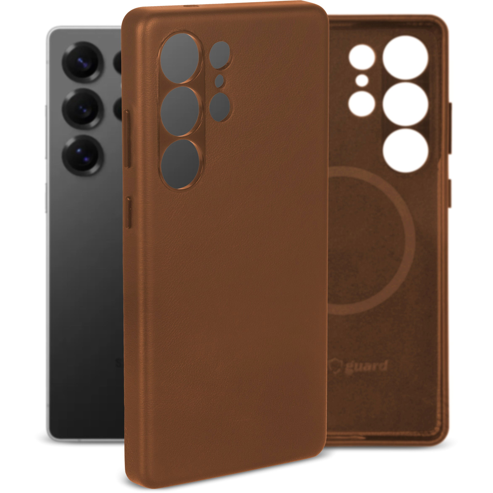 AlzaGuard Genuine Leather Samsung Galaxy S25+ MagSafe nyeregbarna tok (AGD-GLCM17C)