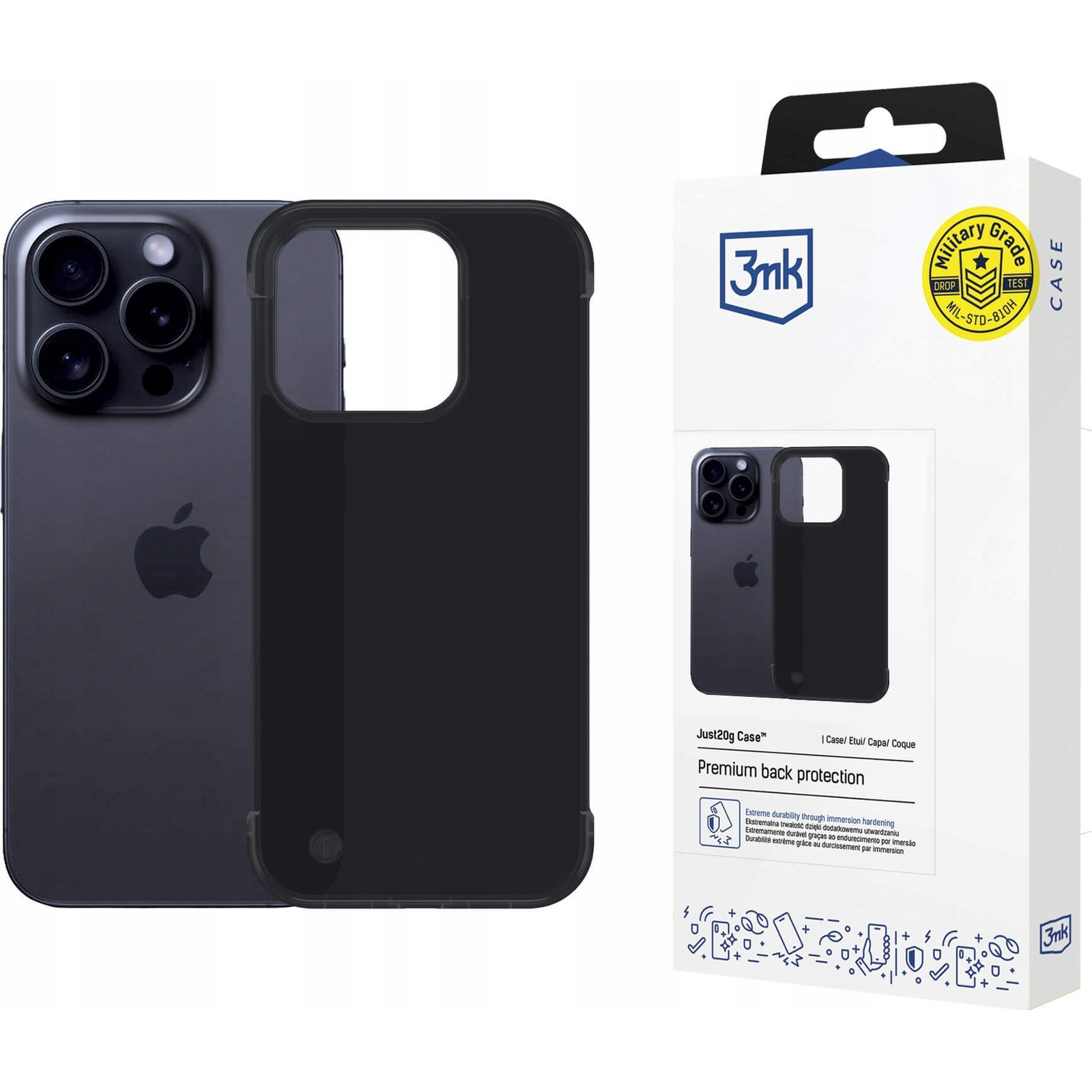 3mk Just20g Matt Tok iPhone 13 Pro - Fekete