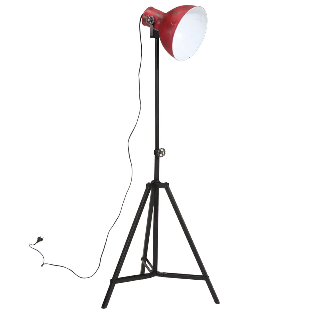 kopott piros állólámpa 25 W 25x25x90/160 cm E27 (371868)