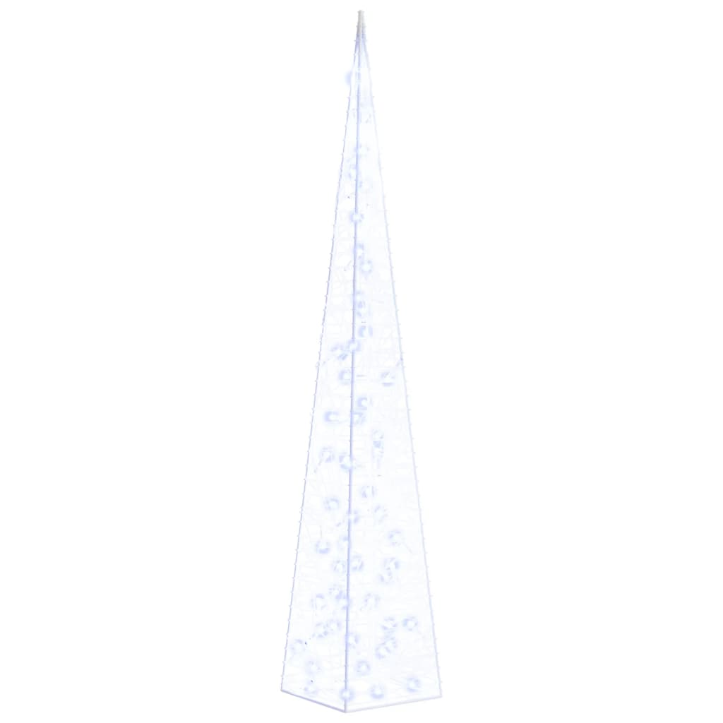 dekoratív kék fényű LED-es akril fénykúp 120 cm (328965)