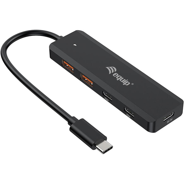 Equip 128966 hub de interface USB 3.2 Gen 2 (3.1 Gen 2) Type-C 10000 Mbit/s Preto
