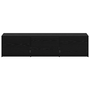 Cabinet TV cu LED Stejar Negru 162.5x34x40 cm Lemn prelucrat