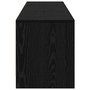 Cabinet TV cu LED Stejar Negru 162.5x34x40 cm Lemn prelucrat