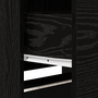 Cabinet TV cu LED Stejar Negru 162.5x34x40 cm Lemn prelucrat