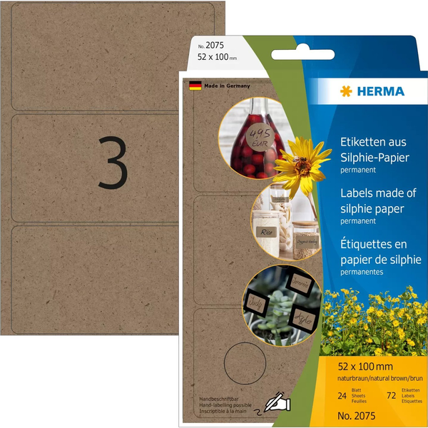 HERMA  Büropackung Vielzwecketiketten Silphie 52x100mm