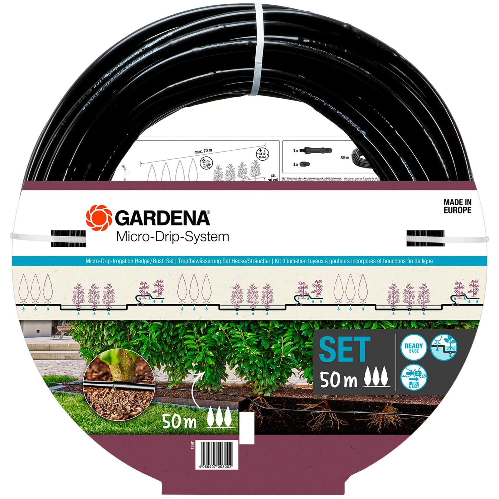 Gardena 13504-20 Micro-Drip-System Föld feletti és alatti csepegtetőcső - 50 méter (13504-20)