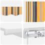 Marchiză manuală retractabilă Dungi multicolore 500x350 cm