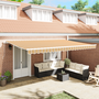 Marchiză manuală retractabilă Dungi multicolore 500x350 cm
