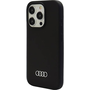 Калъф за телефон Audi, силикон/микрофибър, черен, за iPhone 15 Pro Max 6.7"
