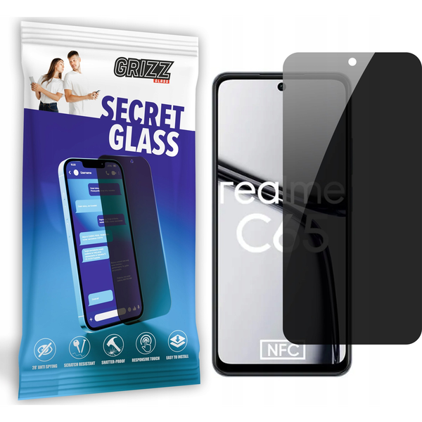  GrizzGlass Szkło prywatyzujące GrizzGlass SecretGlass do Realme C65