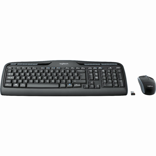 Logitech Wireless Combo MK330 klávesnice Obsahuje myš USB QWERTZ Německý Černá