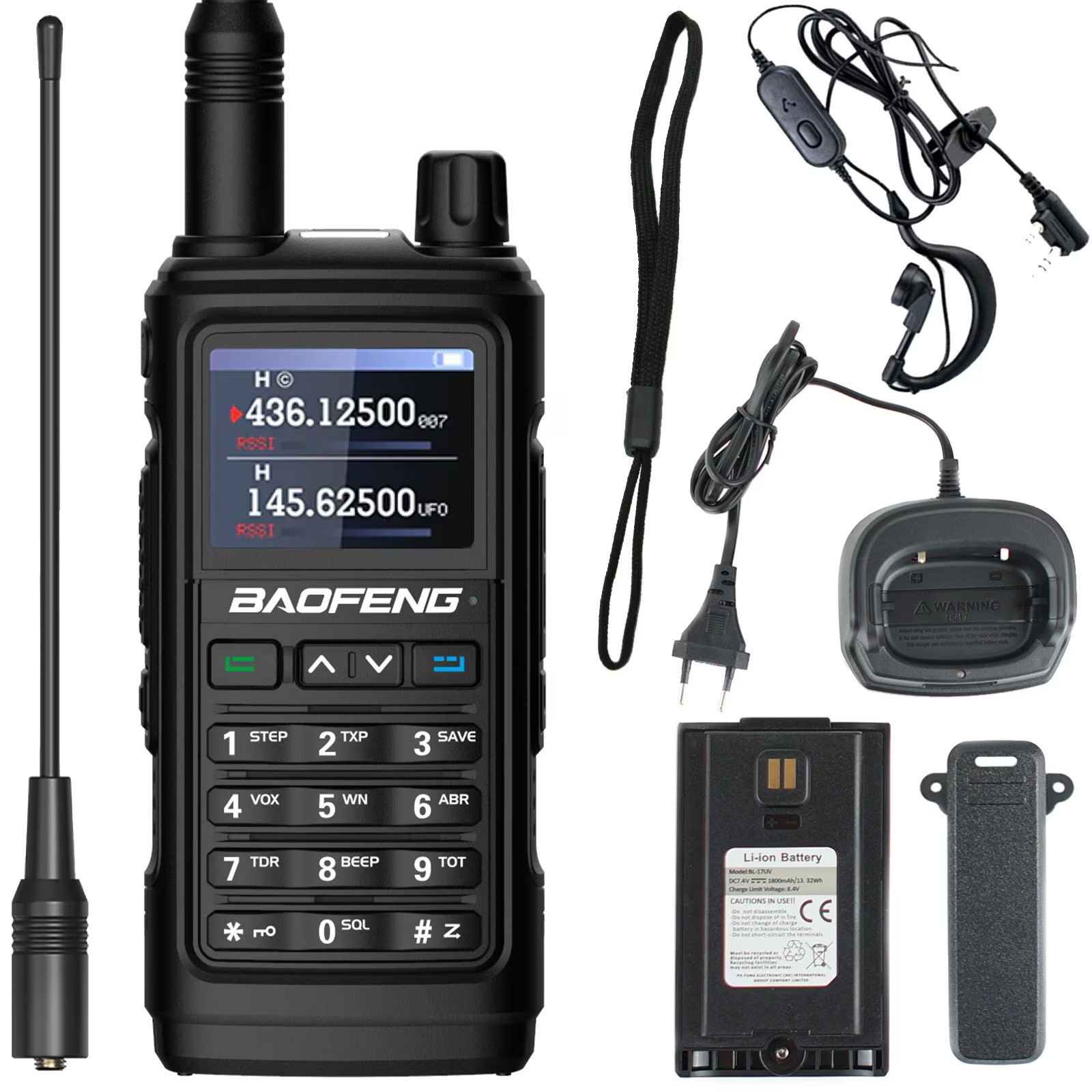 Baofeng UV-17E Walkie Talkie - Fekete (UV-17E CZARNA)