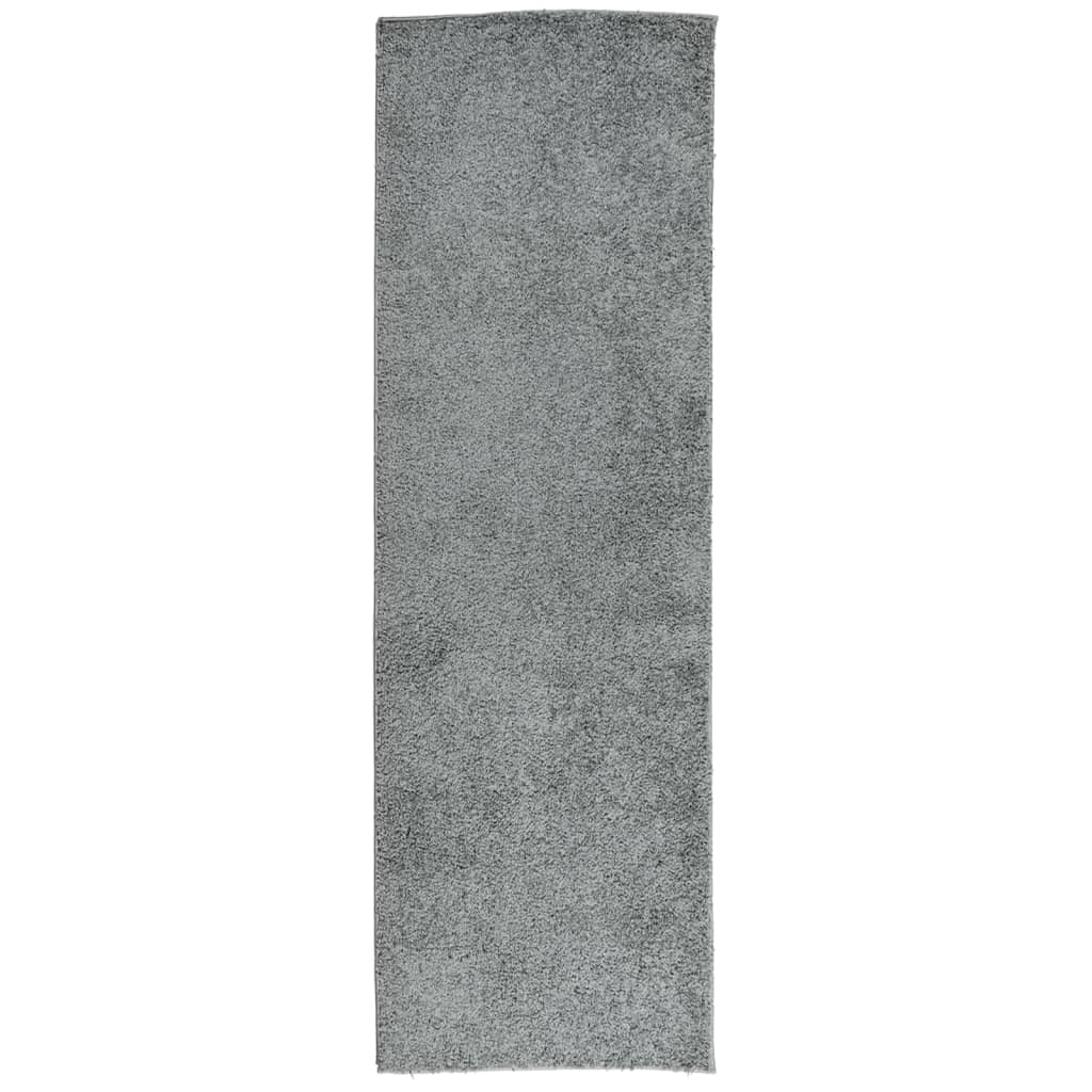zöld hosszú szálú bozontos modern szőnyeg 80 x 250 cm (375297)