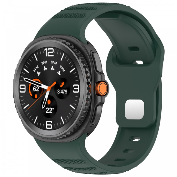 Samsung Galaxy Watch 8/Classic bordázott óraszíj,22mm,S.zöld