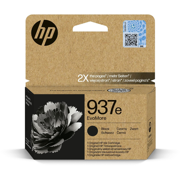 HP 937e EvoMore Black Original Ink Cartridge cartuccia d'inchiostro 1 pz Resa elevata (XL)