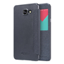 NILLKIN SPARKLE műanyag telefonvédő (mikroszálas bőr hatású FLIP, oldalra nyíló, hívószámkijelzés, S-View Cover) FEKETE [Samsung Galaxy A5 (2016) SM-A510F]