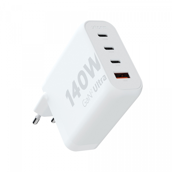 Nabíječka do sítě univerzální Xtorm GaN2 Ultra 140W USB / 3x USB-C Bílá
