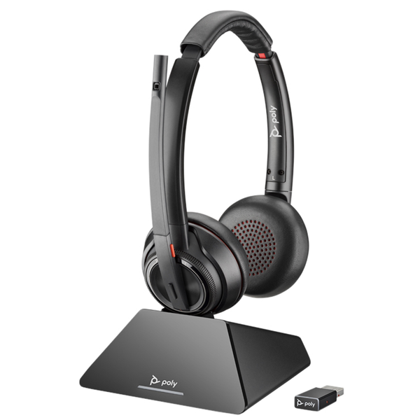HP Poly Savi 8220 UC безжични слушалки с USB-A, черни